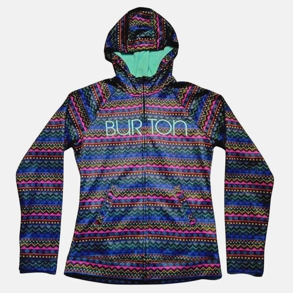 Burton Aztec WB Peak Fleece Lined Aztec Full-Zip Hoodie Women's Size Large